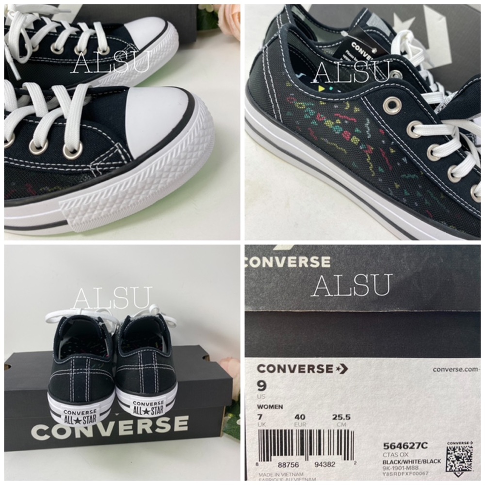 Converse Ctas Low Top Mesh Black W AUTHENTIC - Picture 8 of 8